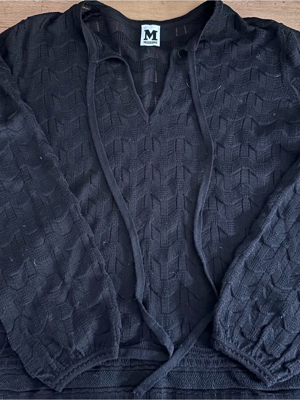 Missoni Chevron Black Knit Sweater - Picture 3 of 5